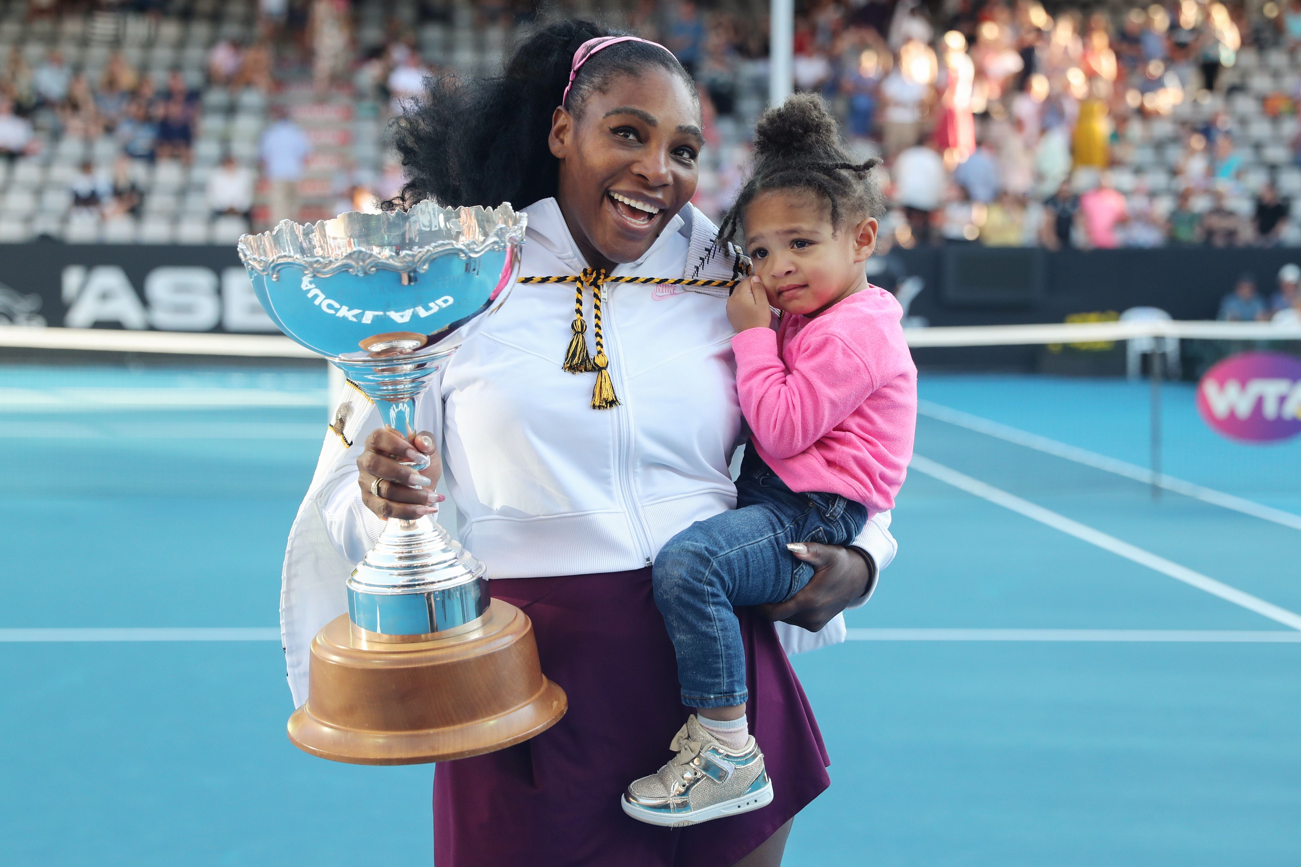 Serena Williams and her daughter.