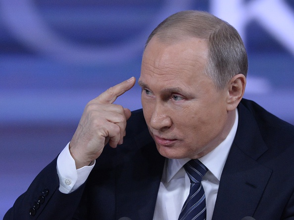 Vladimir Putin at his annual press conference in Moscow, 2015.