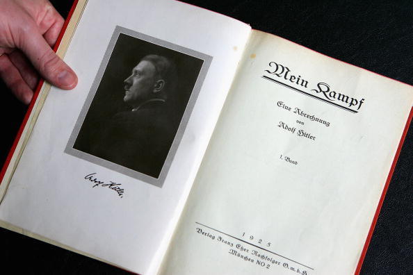 A signed edition of &quot;Mein Kampf.&quot;