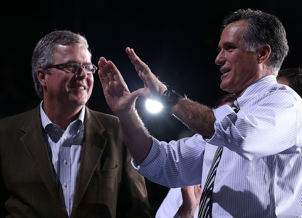 Jeb Bush and Mitt Romney.