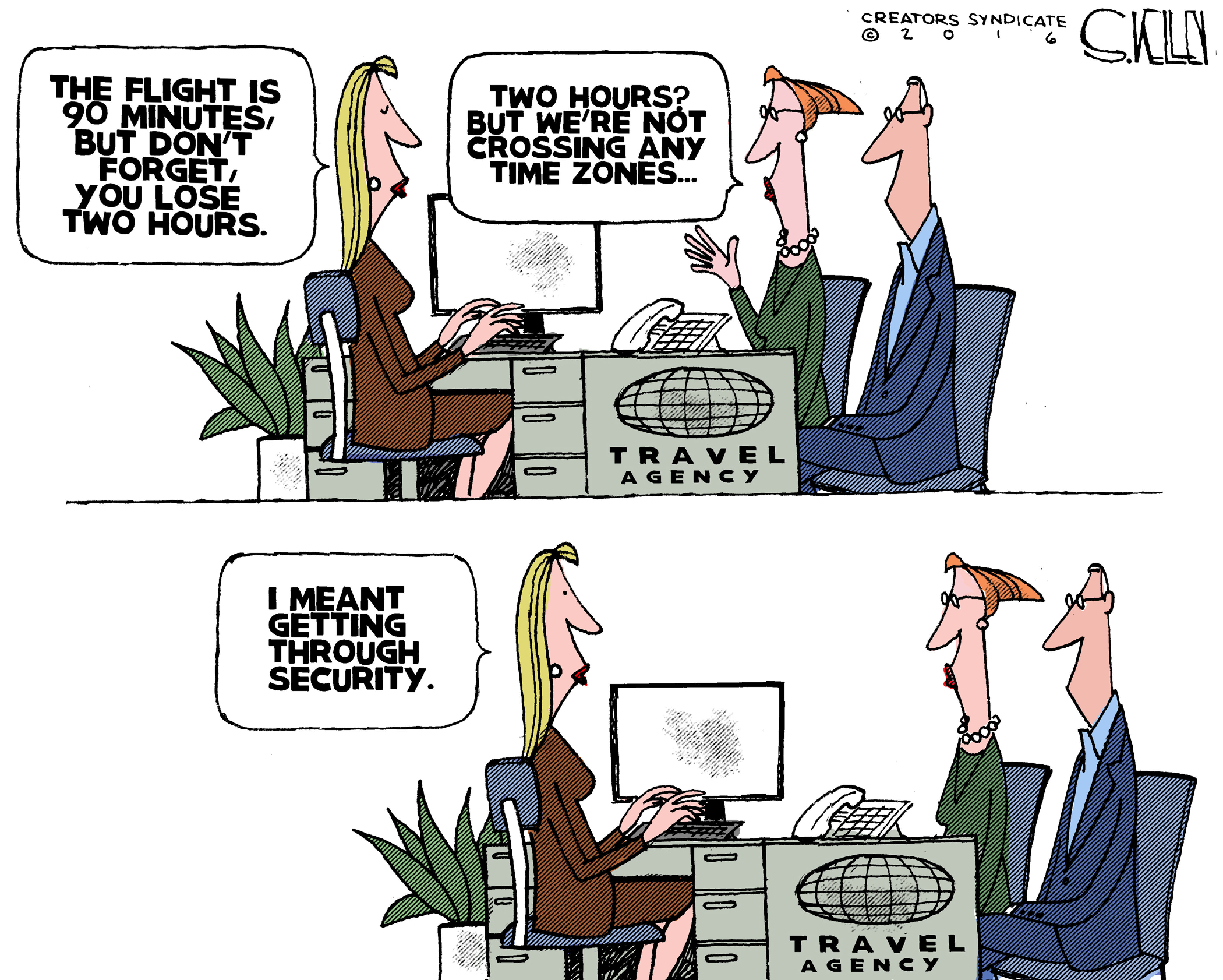 Political Cartoon . Airport Security