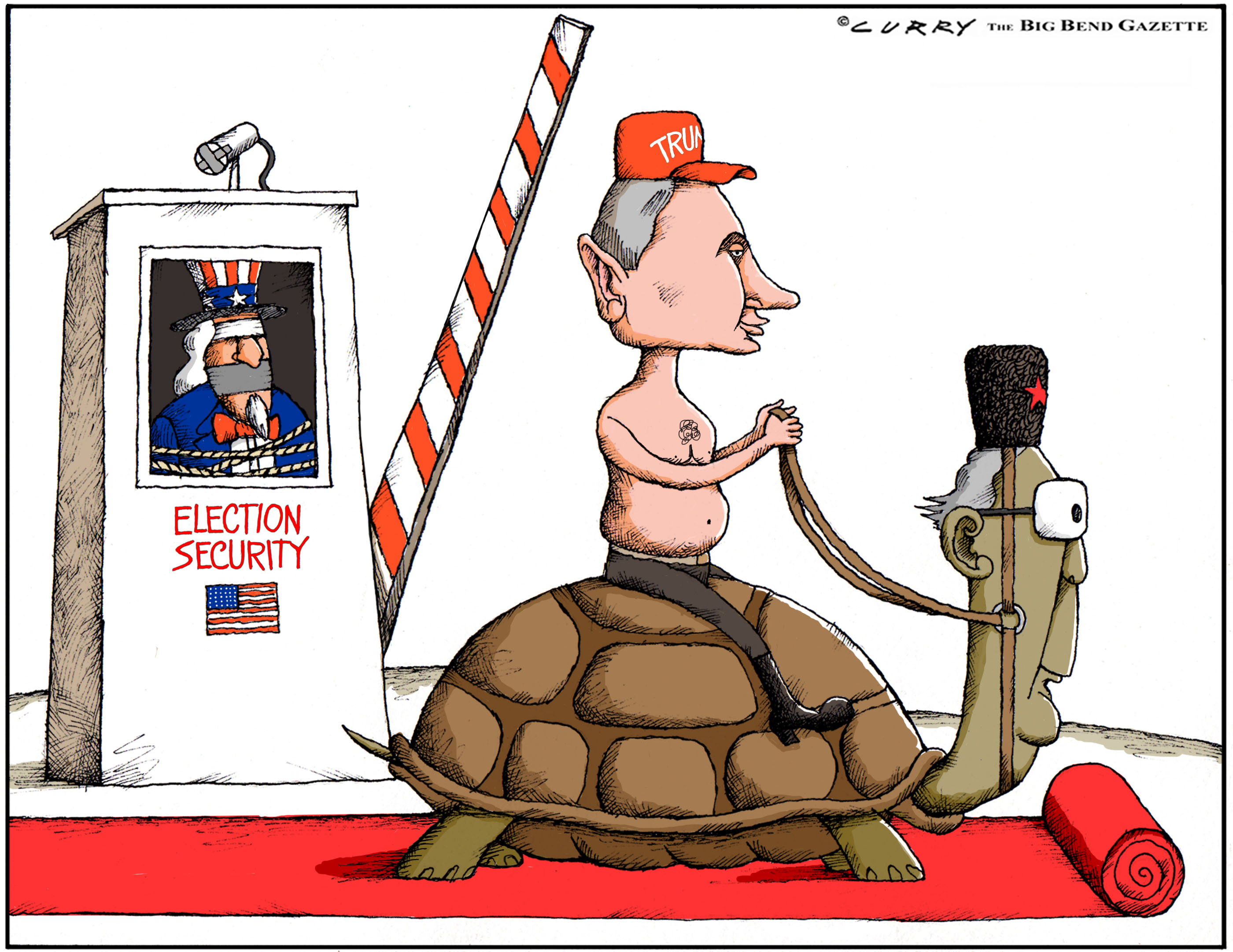 Political Cartoon U.S. McConnell Putin democracy