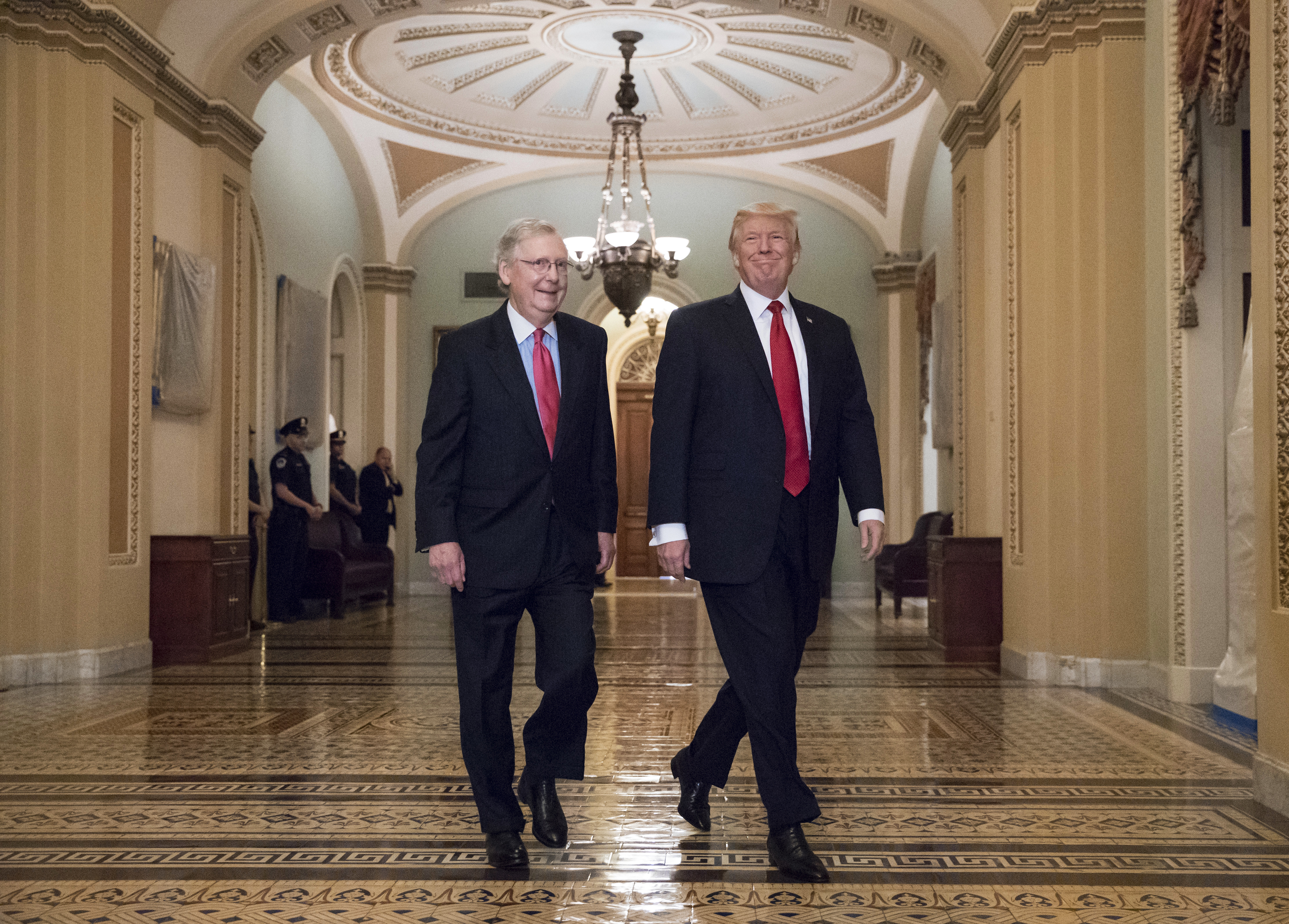 Senate Majority Leader Mitch McConnell and President Trump.