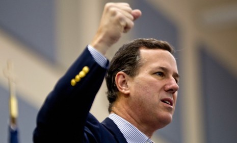 Rick Santorum says Mitt Romney lacks a &quot;core,&quot; a critique Obama adviser David Axelrod leveled against Romney last fall.