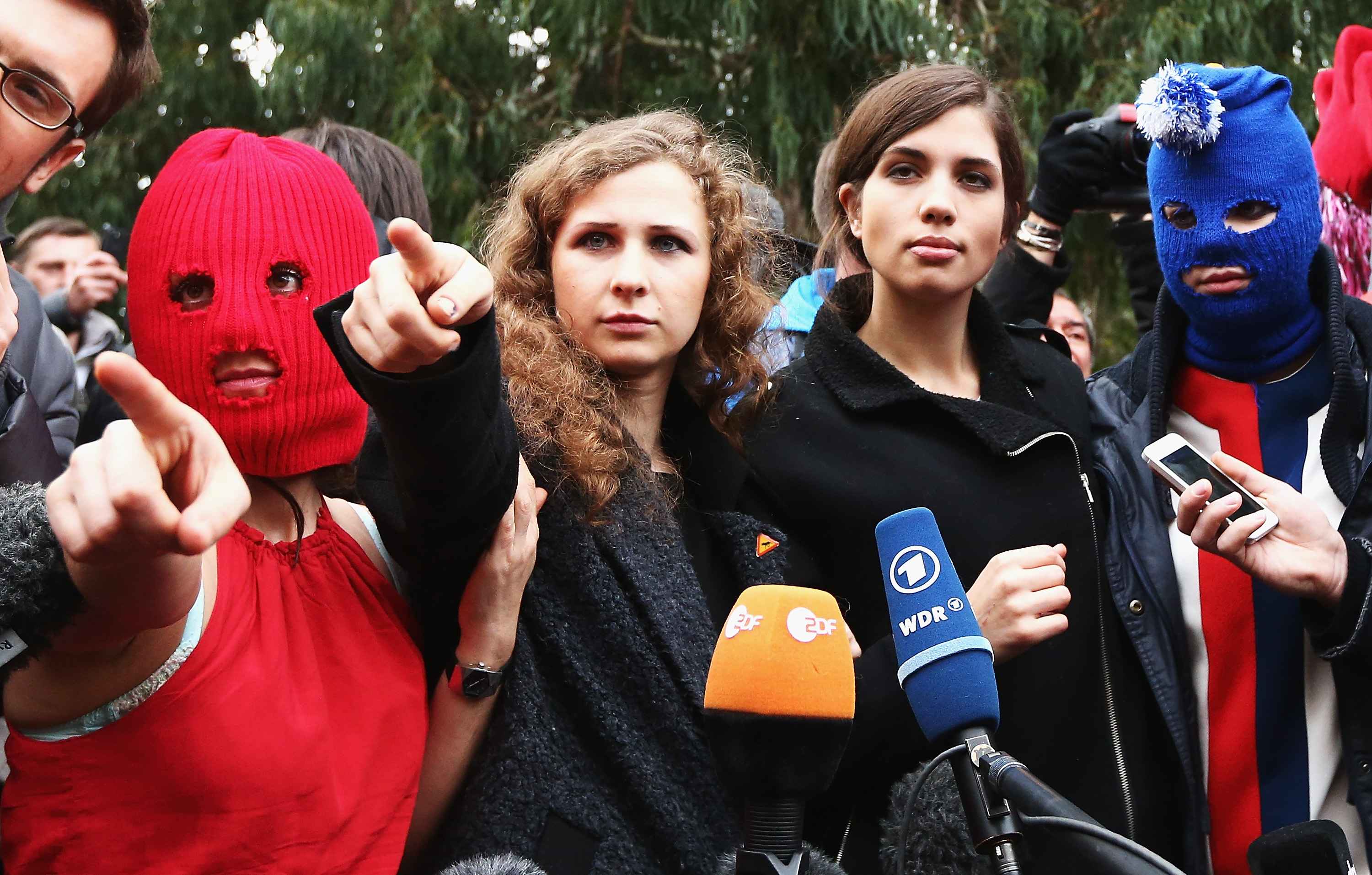 Members of the Russian protest group Pussy Riot.
