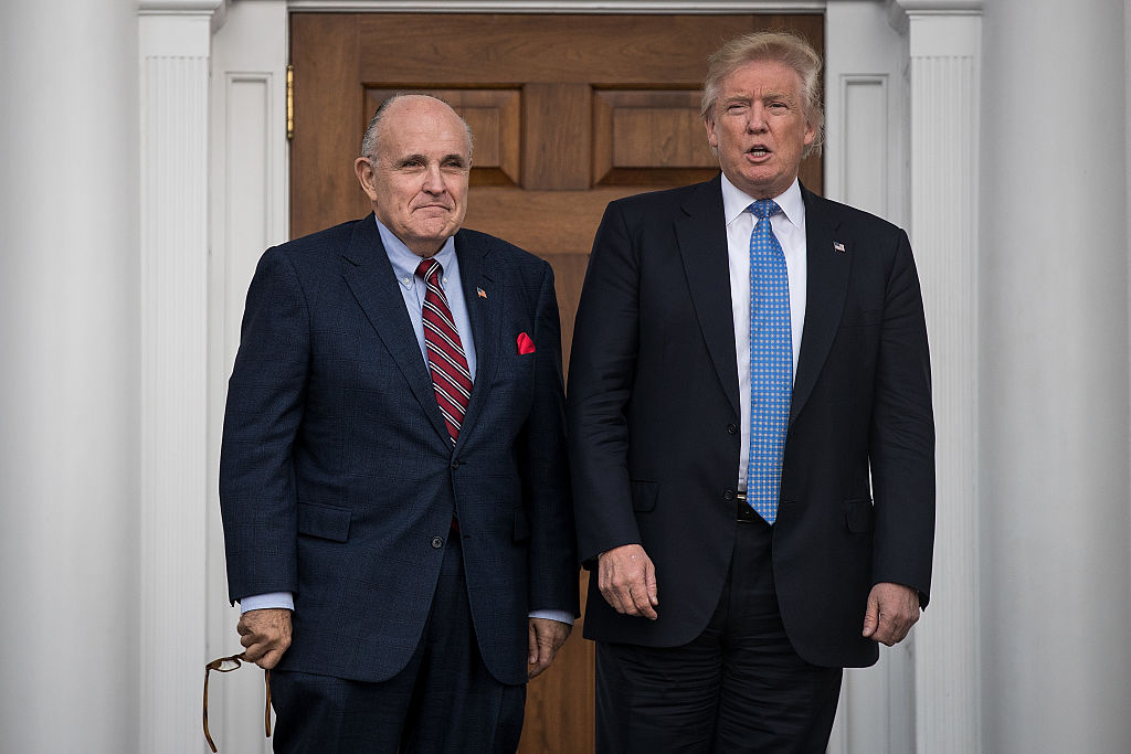 Rudy Giuliani and President Trump.