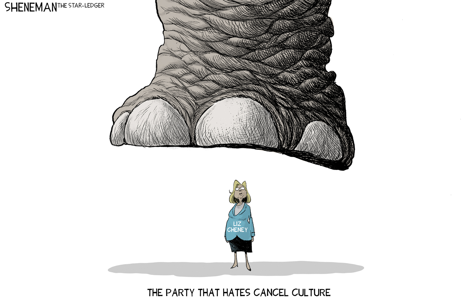 Political Cartoon U.S. liz cheney gop ouster