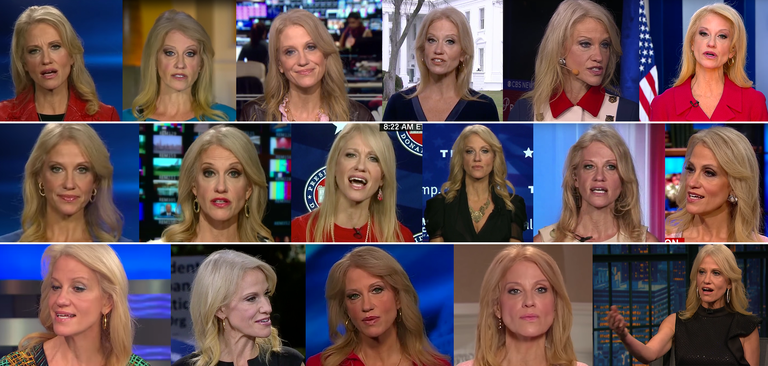 The many faces of Kellyanne Conway.