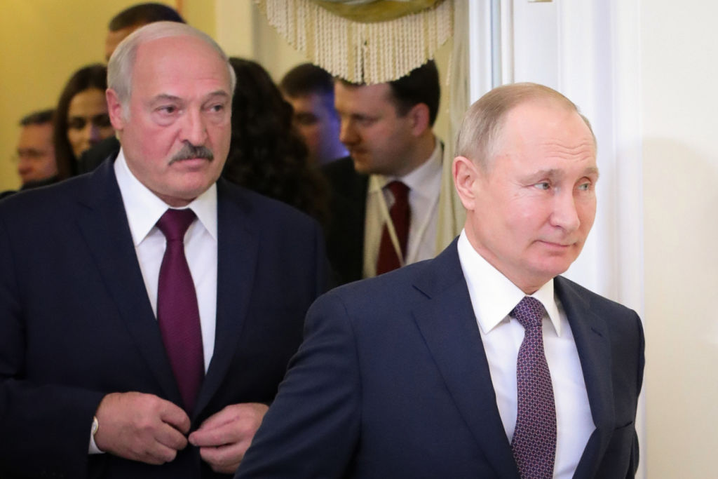 Alexander Lukashenko and Vladimir Putin.
