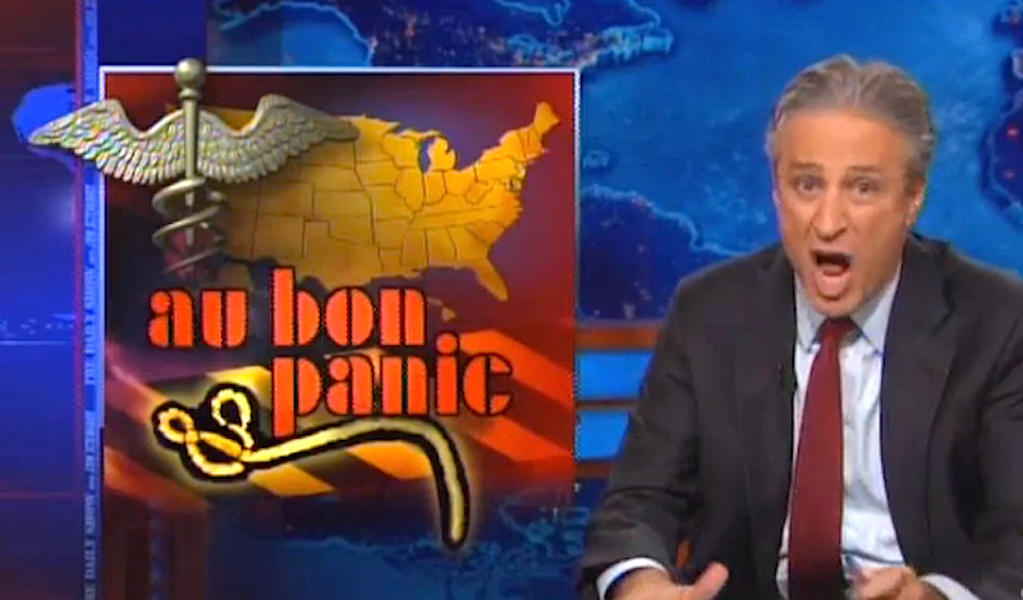 Jon Stewart warns of a &#039;sanity resistant&#039; Ebola-fear outbreak in cable news and Congress