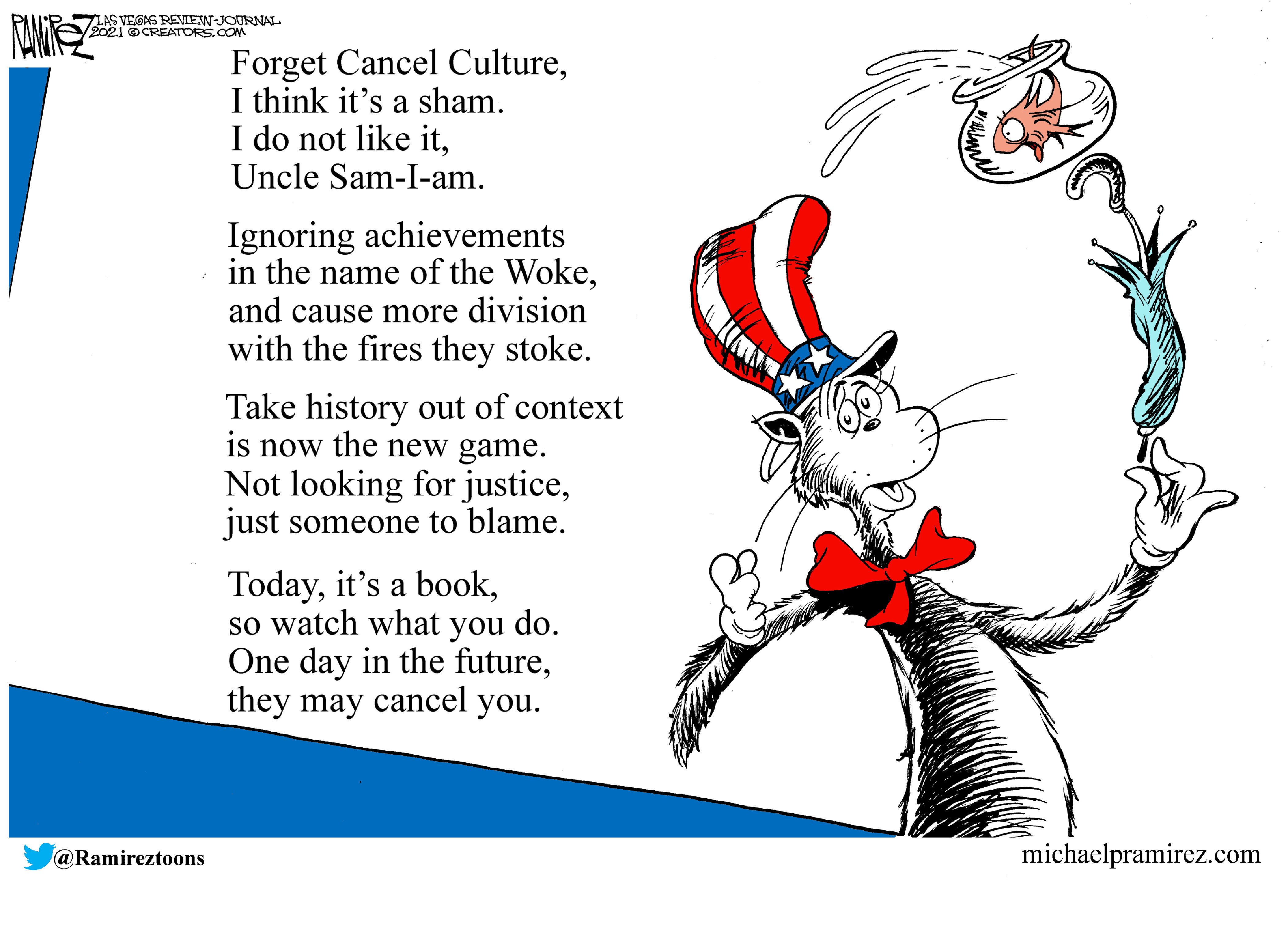 Editorial Cartoon U.S. dr seuss cancel culture