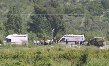 Syrians get medical help on the Turkish side of the border