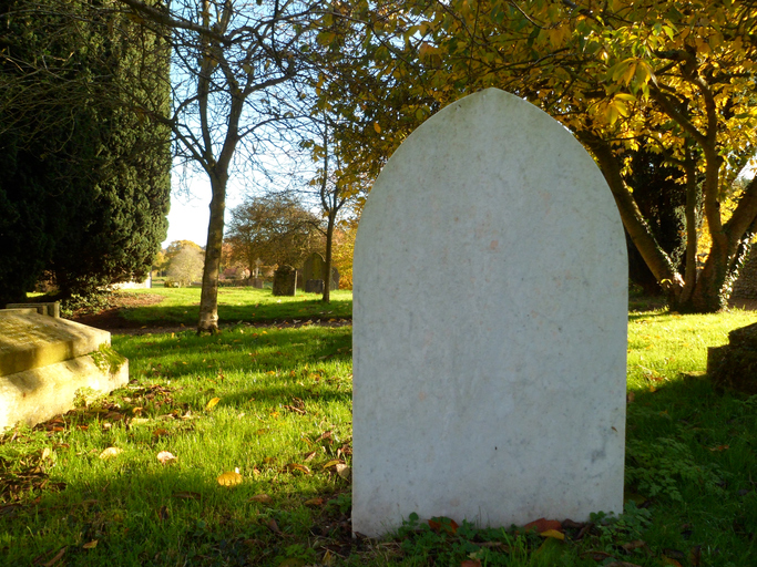 A gravestone. 