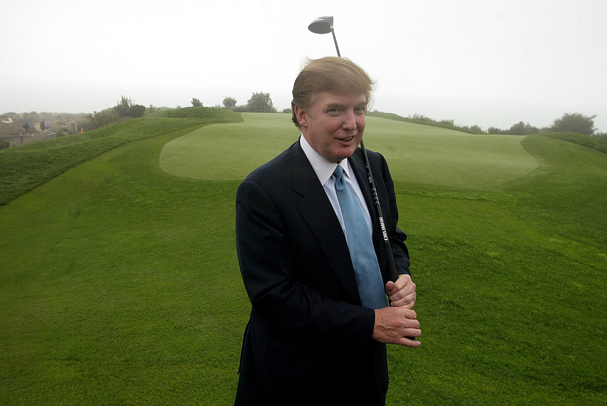 Donald Trump, on his Ocean Trails Golf Club in Rancho Palos Verdes, in 2002.