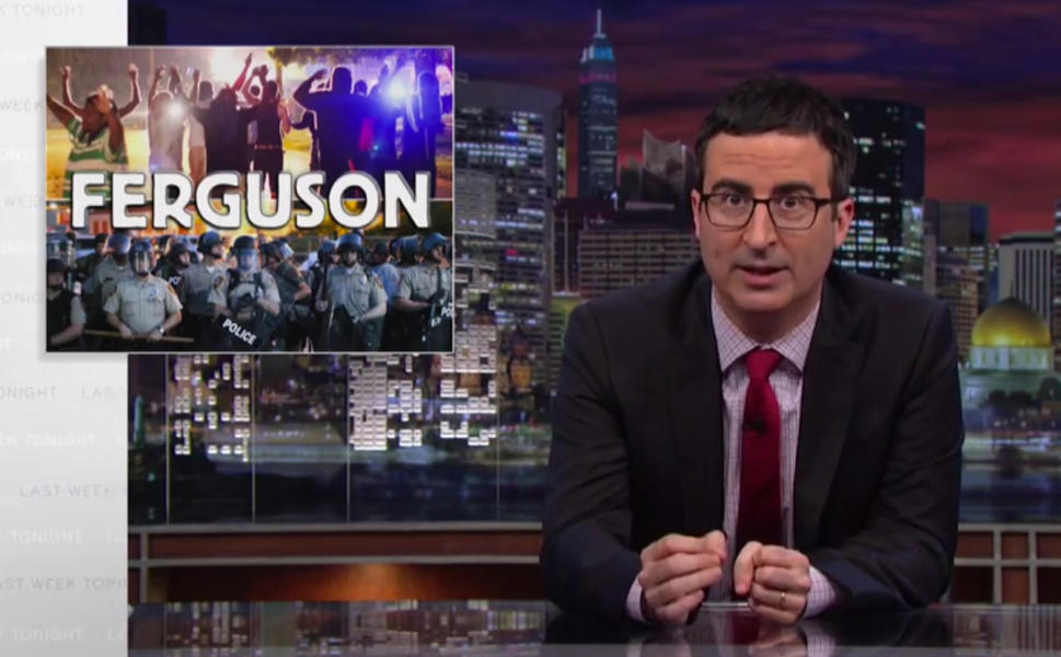 John Oliver denounces the Ferguson police, and the absurd militarization of U.S. law enforcement