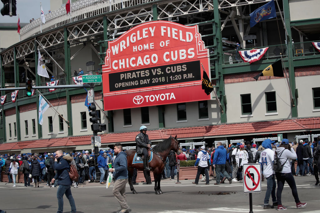 Wrigley Field on Opening Day.