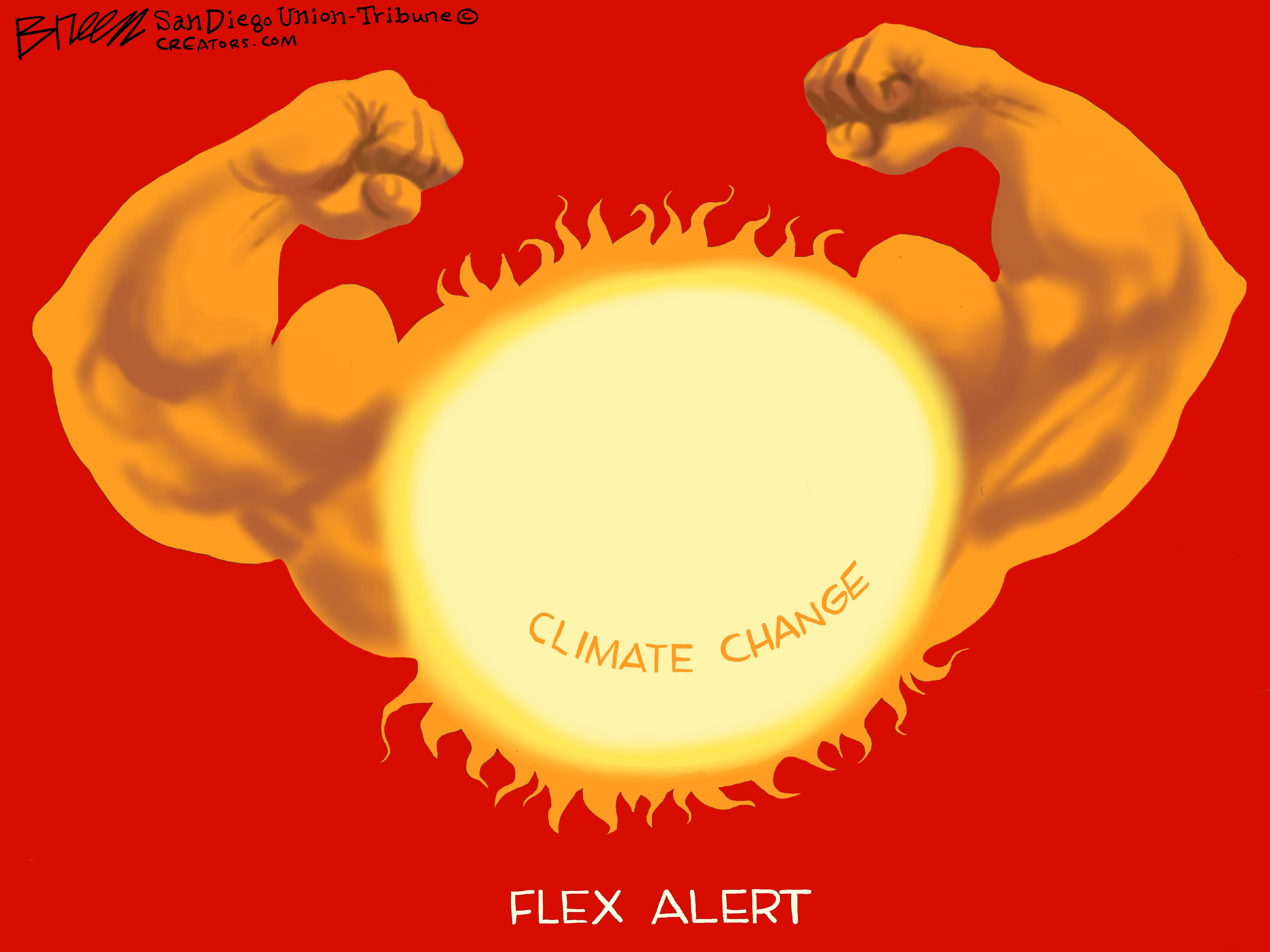 Editorial Cartoon World climate change flex