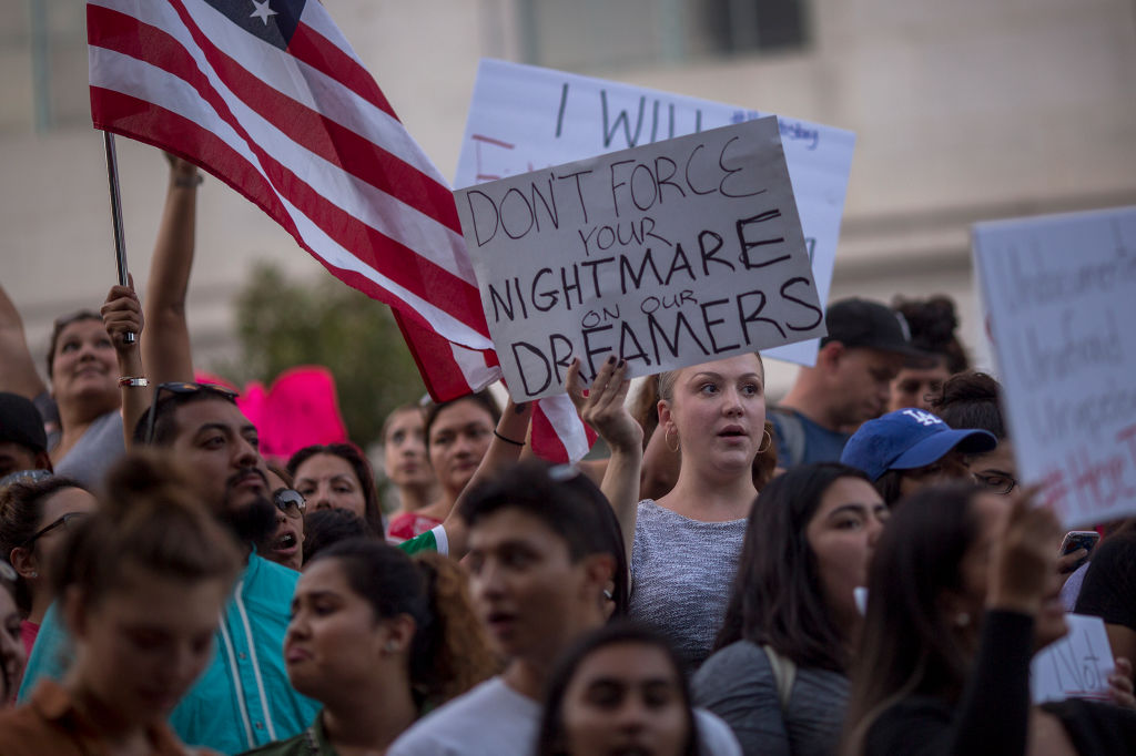 Protesters against ending DACA. 