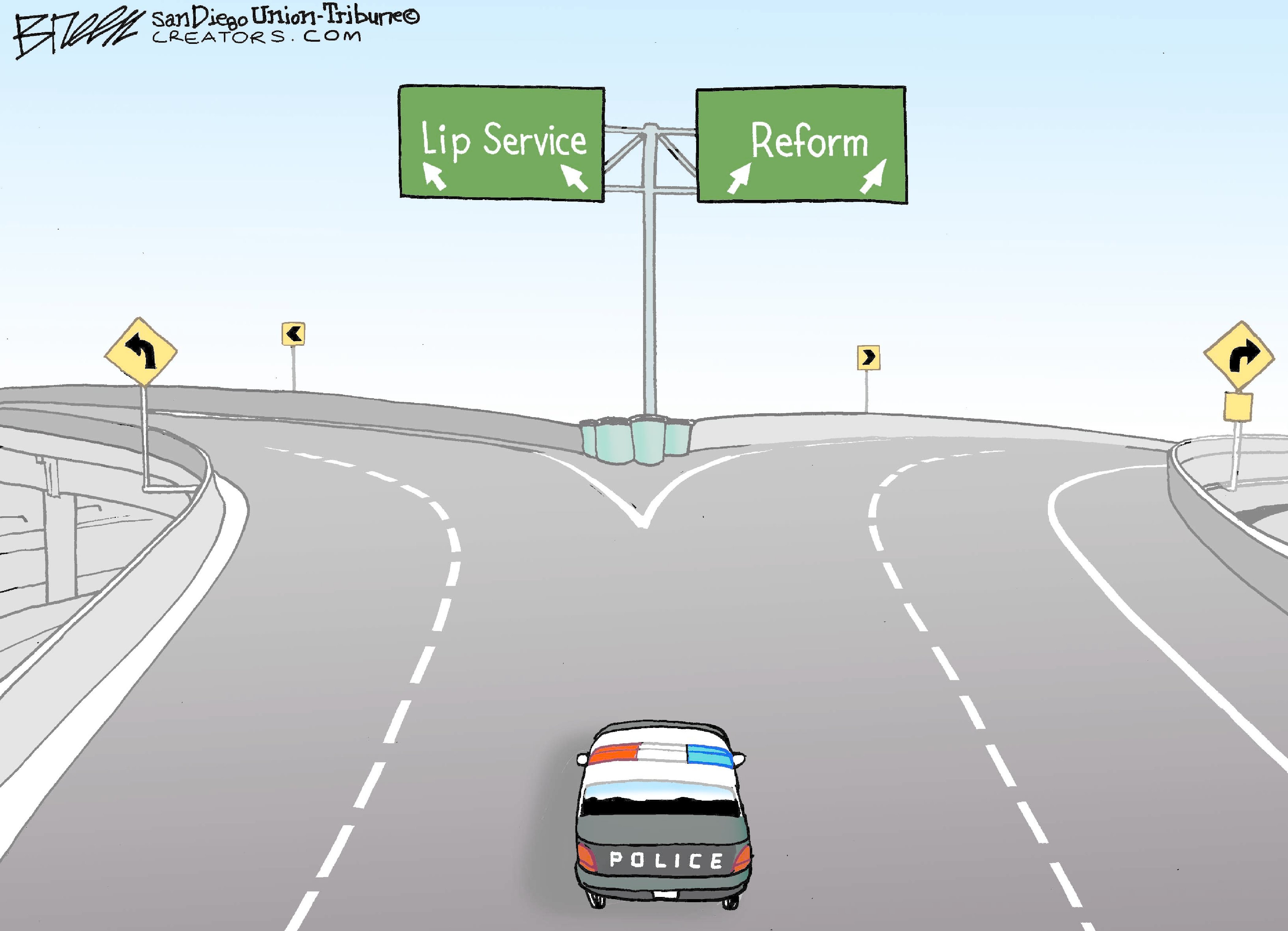 Editorial Cartoon U.S. police reform George Floyd