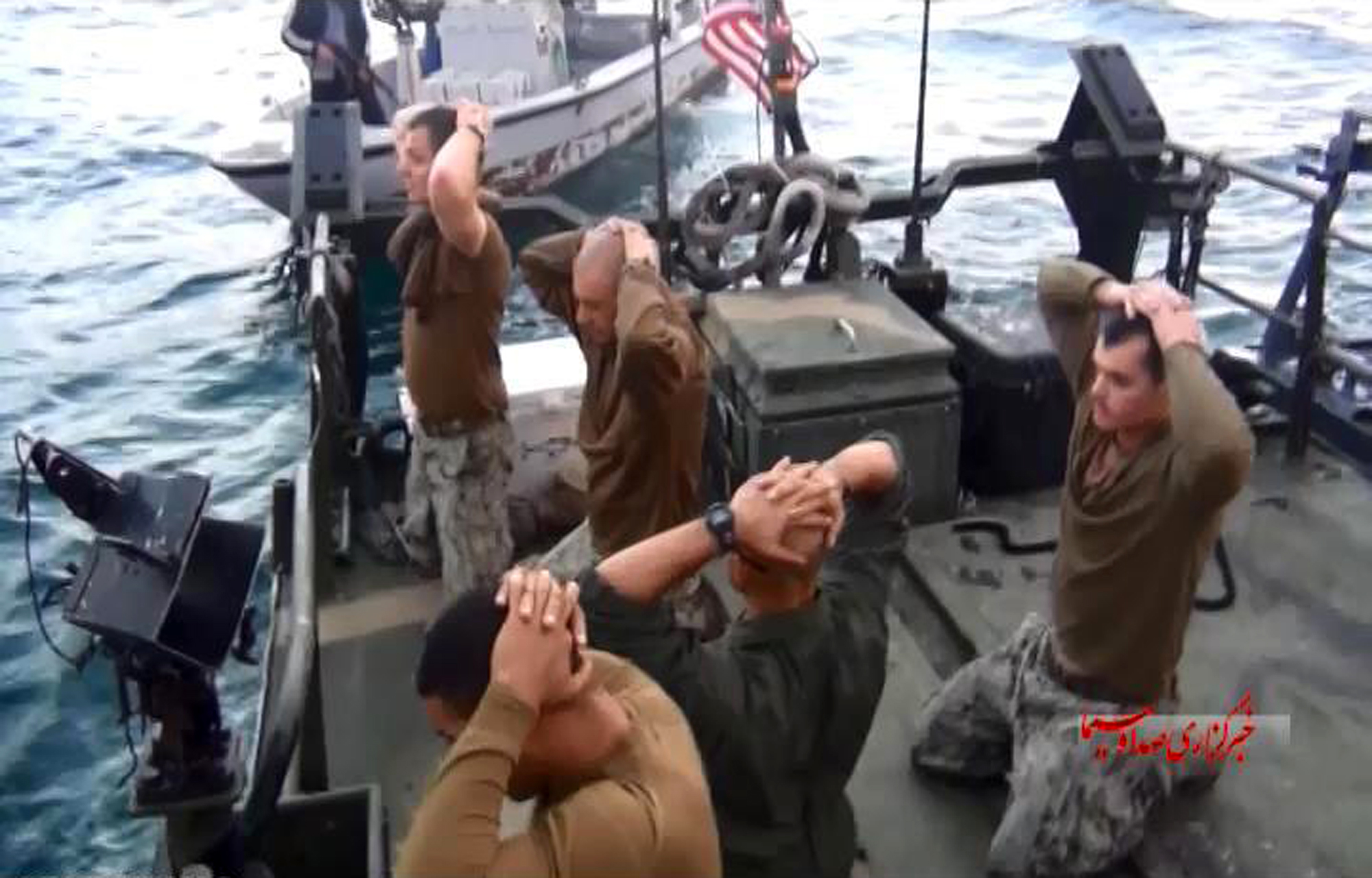 U.S. sailors during their time in custody of the Iranian government 