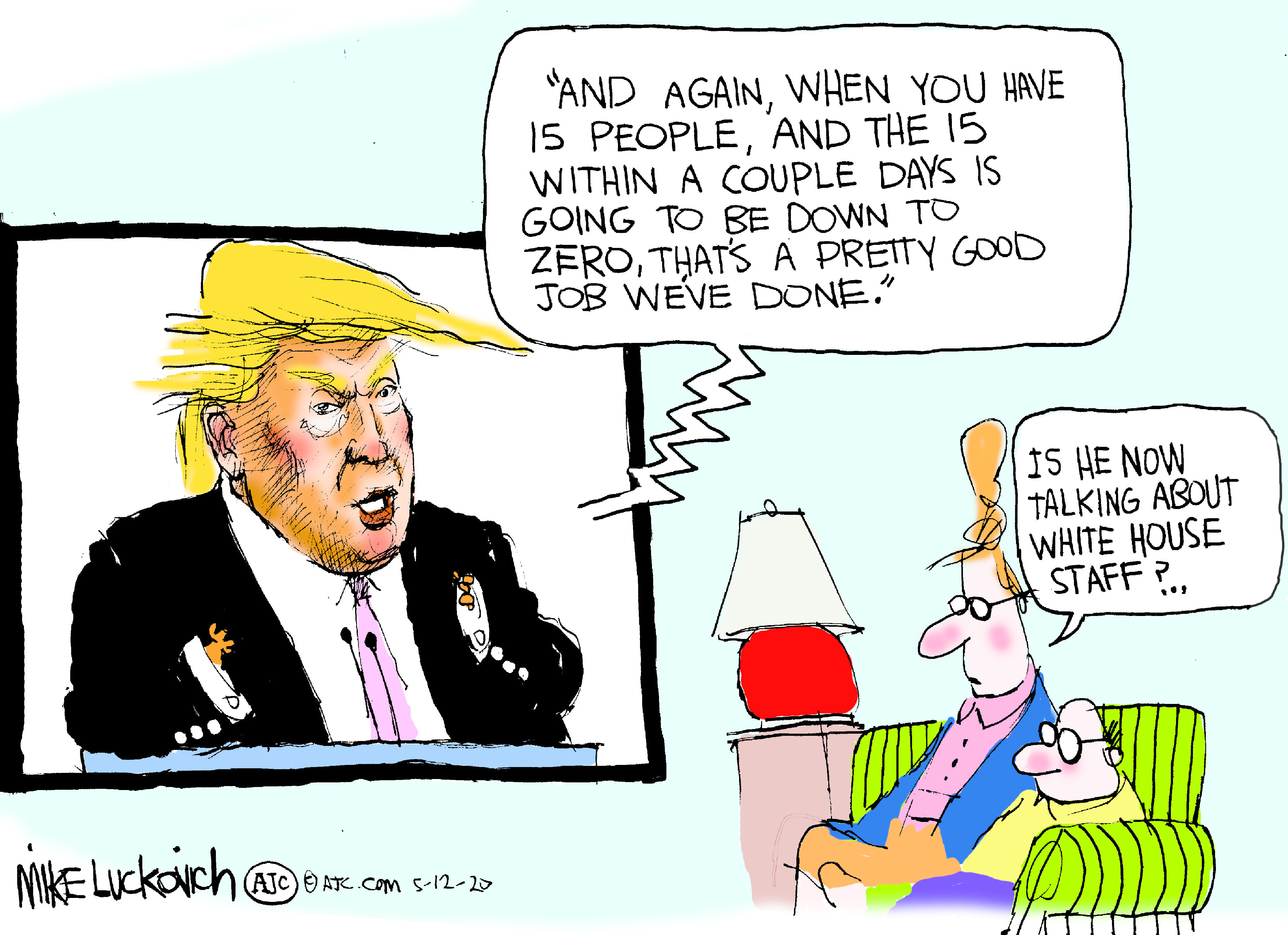 Political Cartoon U.S. Trump coronavirus west wing