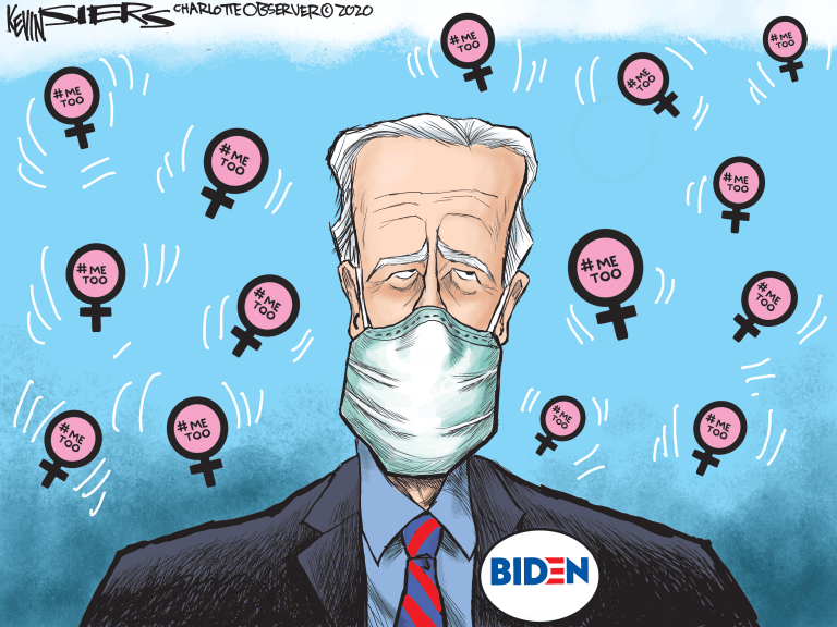 Political Cartoon U.S. Biden Tara Reade metoo coronavirus