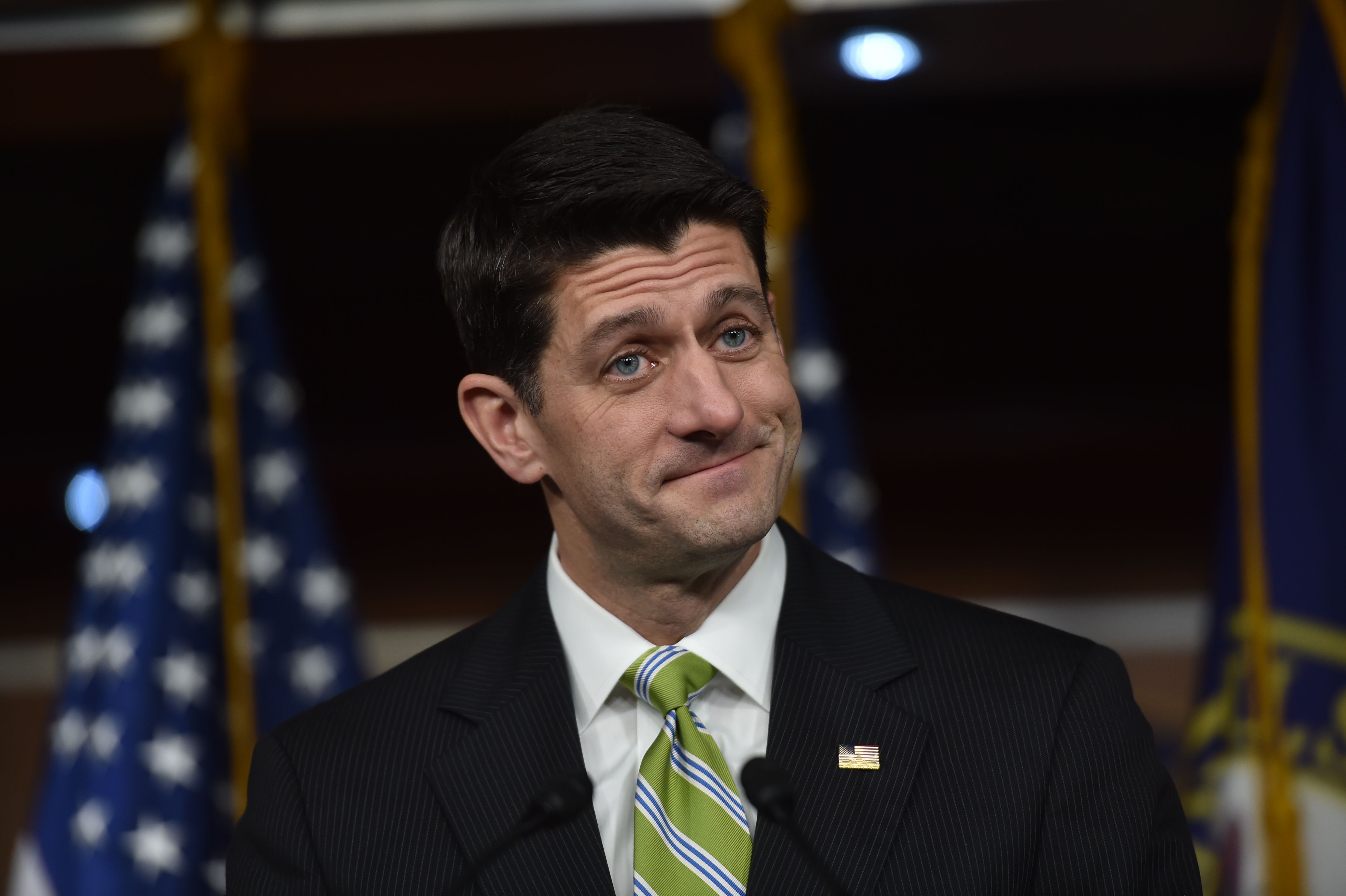 House Speaker Paul Ryan smiles about the American Health Care Act