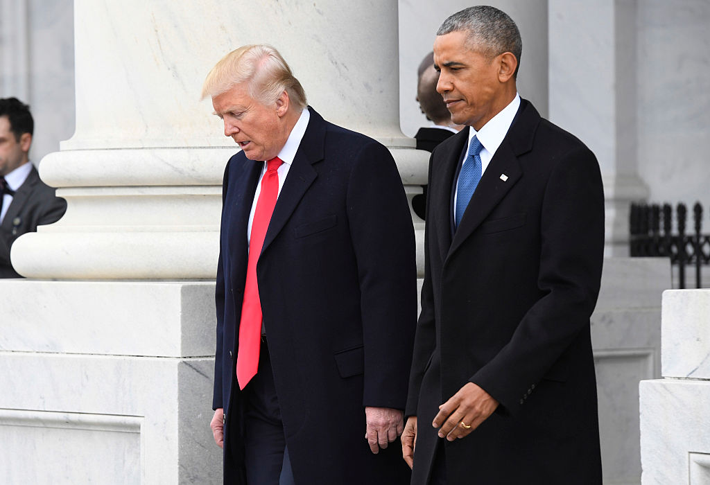 Presidents Trump and Obama