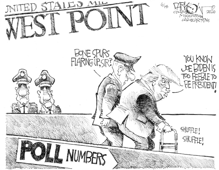 Political Cartoon U.S. Trump West Point ramp&amp;nbsp;