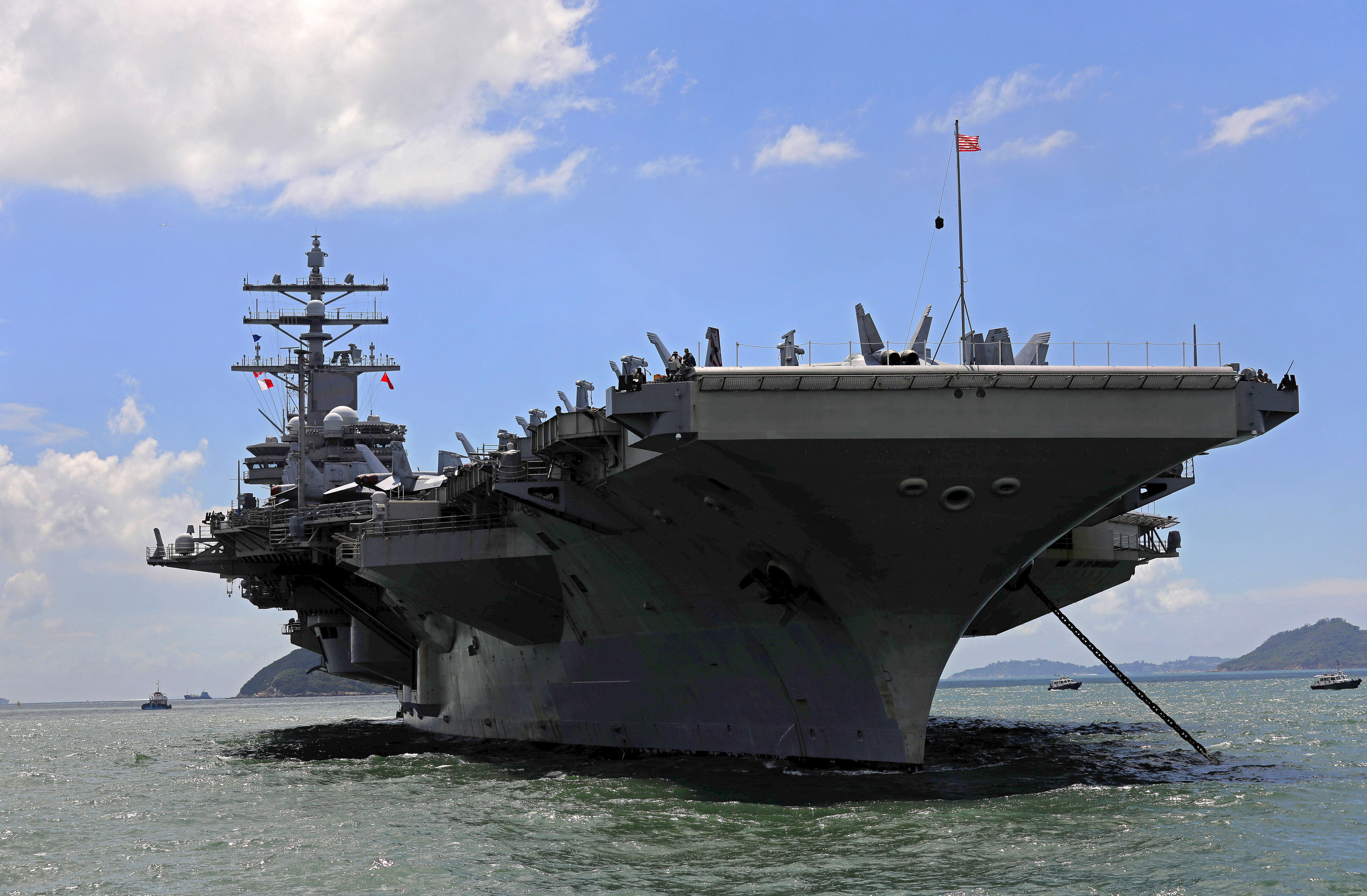 The USS Ronald Reagan in Hong Kong