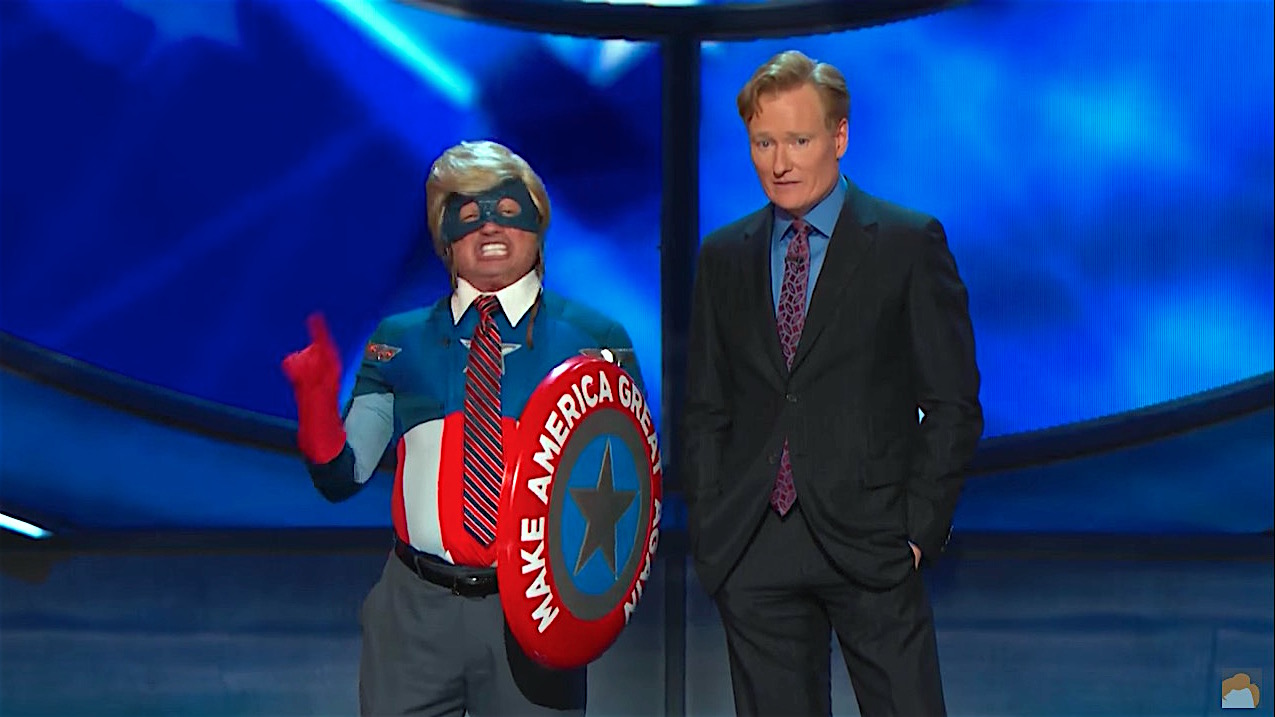 Conan introduces Capt. Make America Great Again