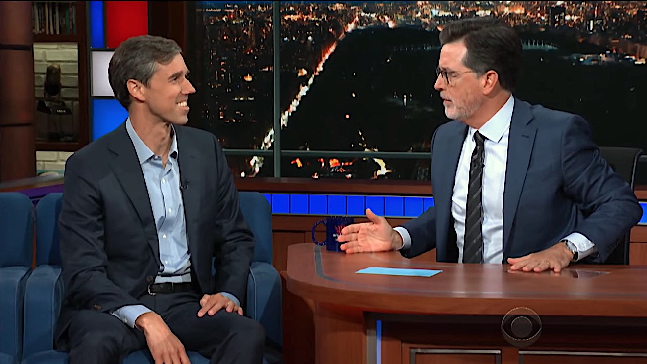 Stephen Colbert interviews Beto ORourke 