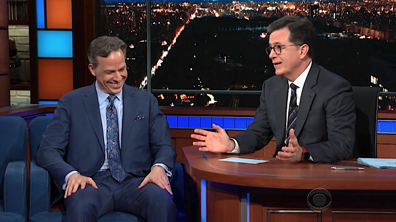 Stephen Colbert interviews Jake Tapper
