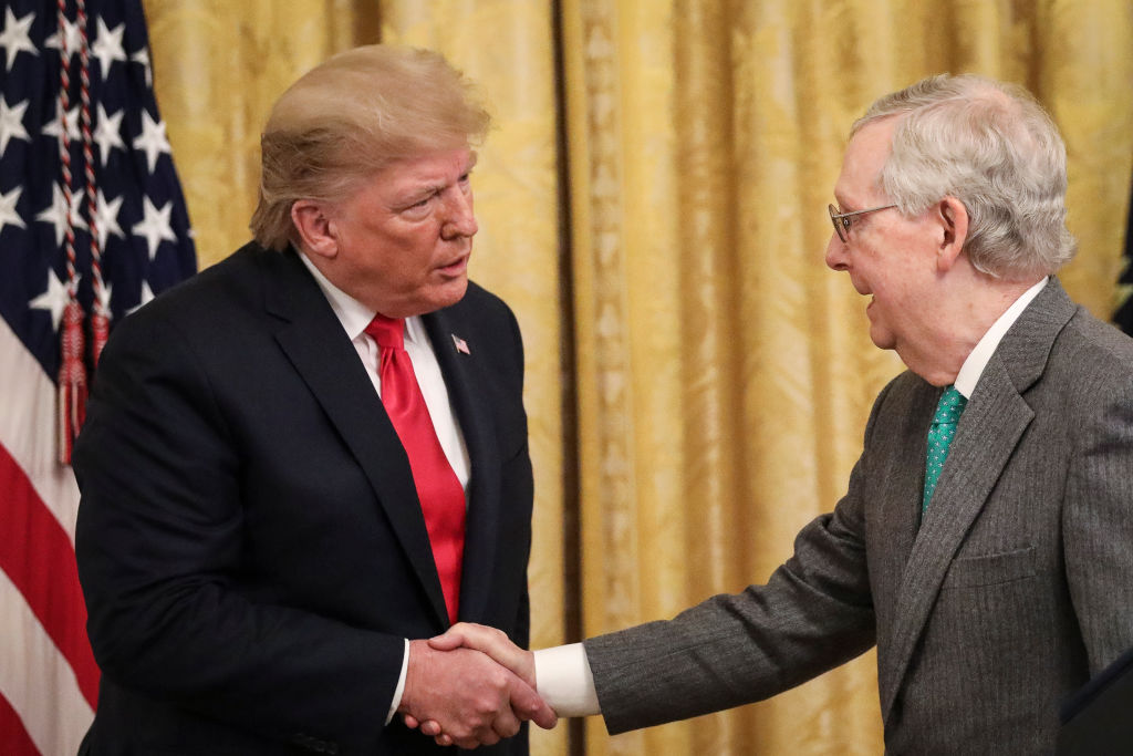 Former President Donald Trump and Senate Minority Leader Mitch McConnell.