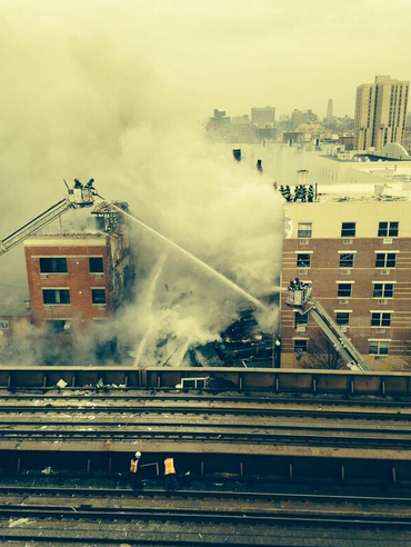 Manhattan building collapses following possible explosion