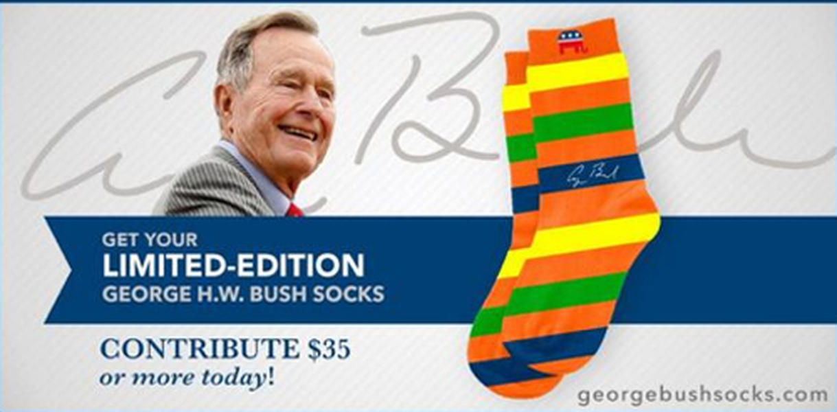 RNC raises $1 million from George H.W. Bush&#039;s striped socks