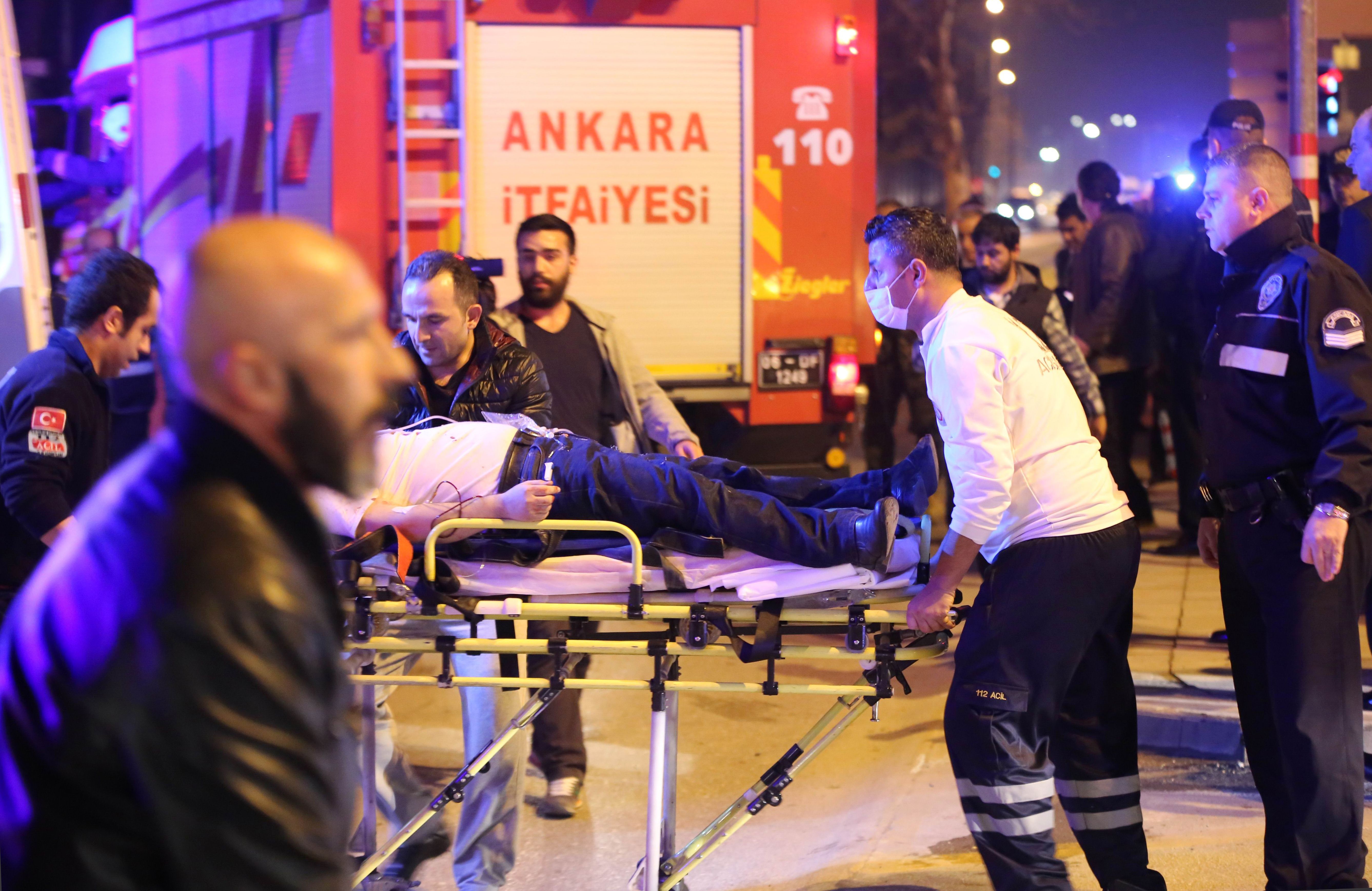 A car bombing in Ankara, Turkey injures and kills many. 