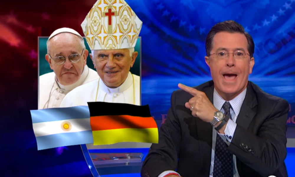 After Germany&#039;s World Cup win, Stephen Colbert declares Benedict XVI pope again