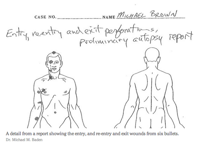 Preliminary autopsy shows Michael Brown was shot at least 6 times, including twice in the head