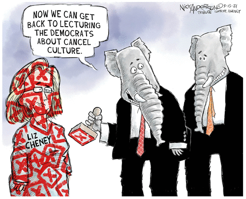 Political Cartoon U.S. gop liz cheney