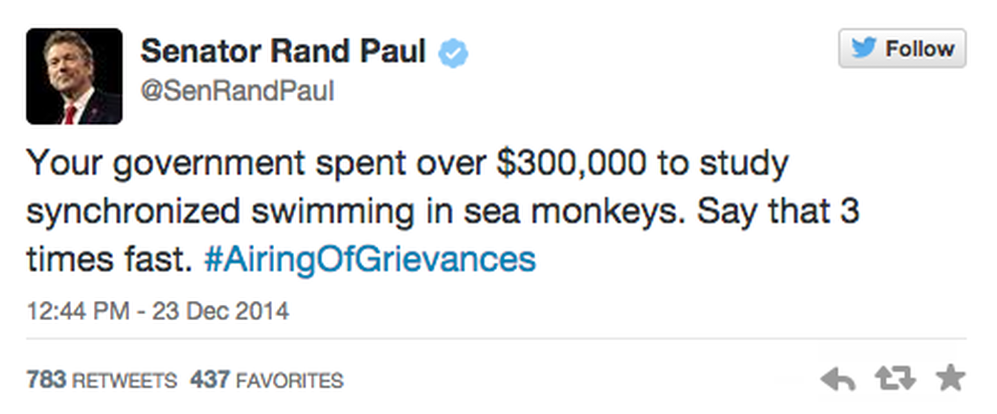 Sen. Rand Paul celebrates Festivus with an online Airing of Grievances