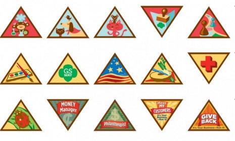 Girl Scout badges get their first makeover in 25 years: Among the new additions is &quot;Money Manager&quot; (bottom, left), which rewards youngsters who learn about financial independence.