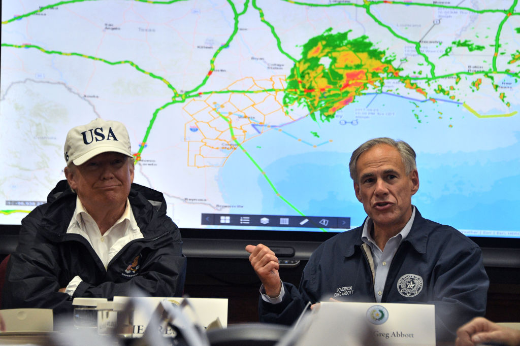 Trump and Gov. Greg Abbott monitor Tropical Storm Harvey