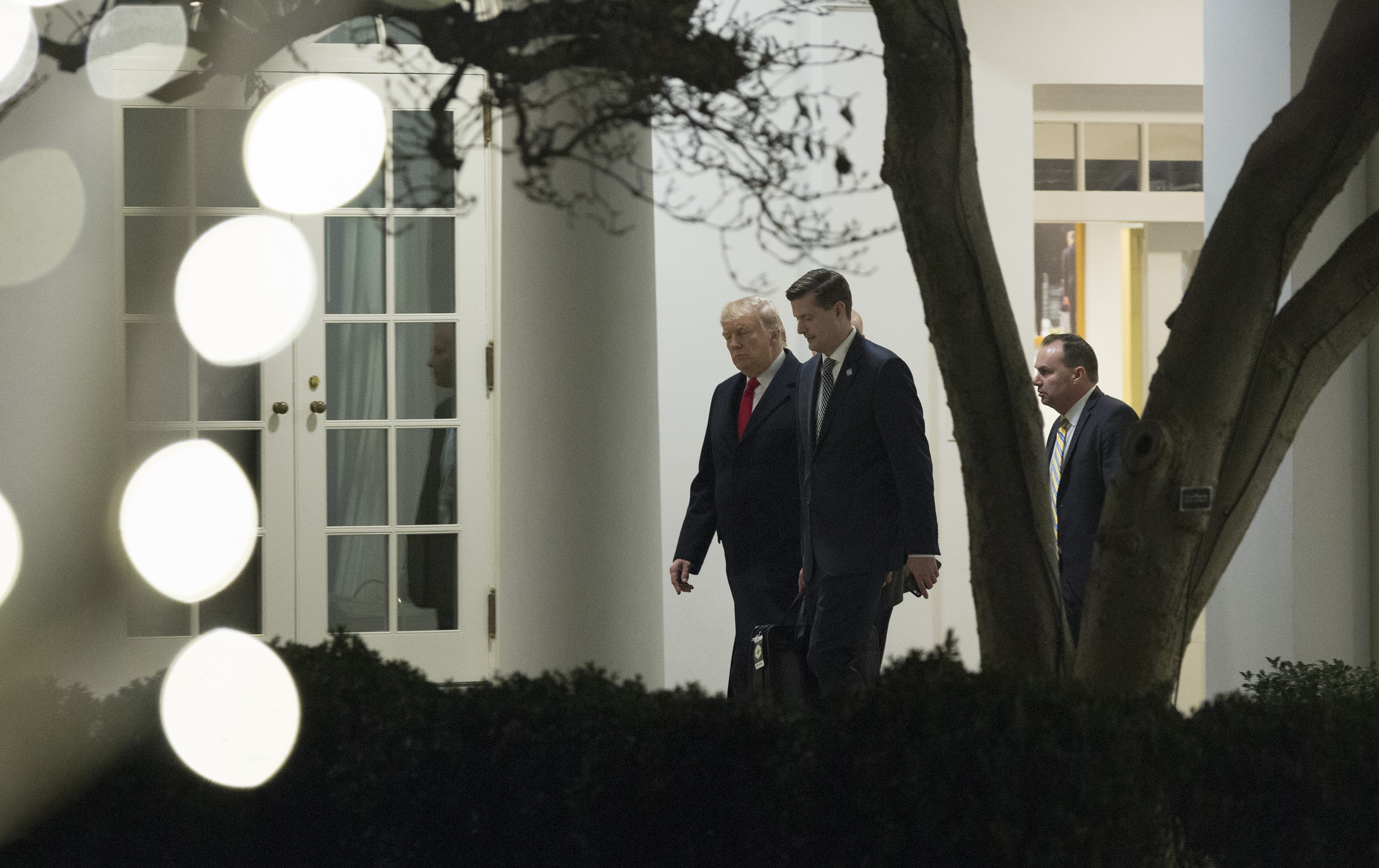 Trump and Rob Porter at the White House
