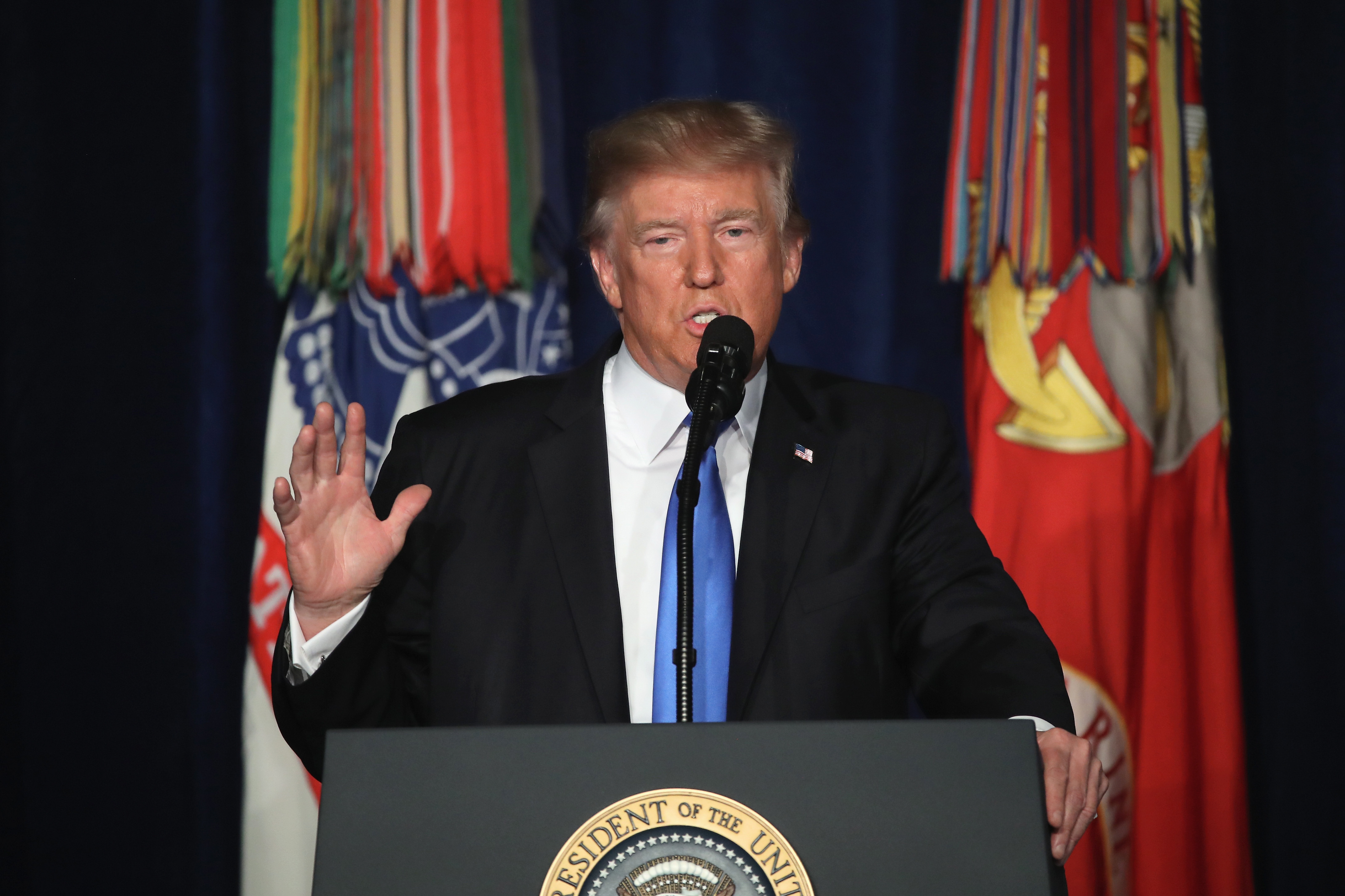 President Trump speaks about Afghanistan