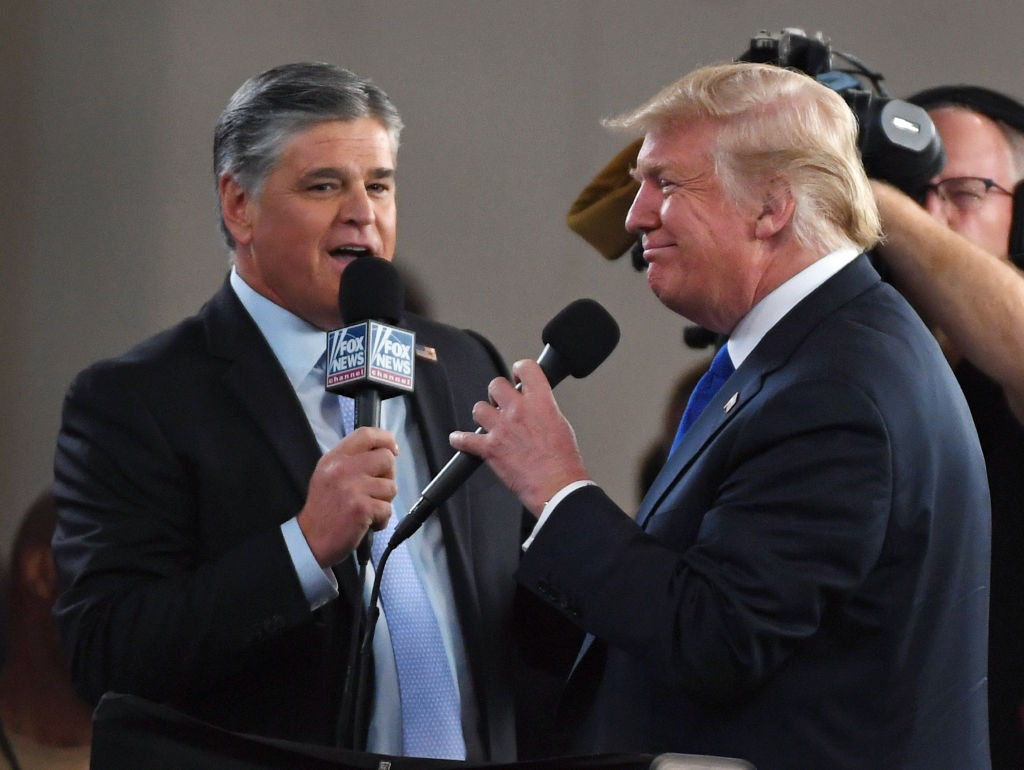 Sean Hannity with Donald Trump.