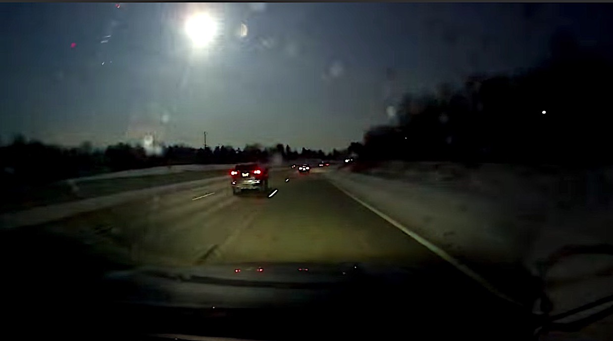 A meteor blazed over the Detroit area Tuesday night