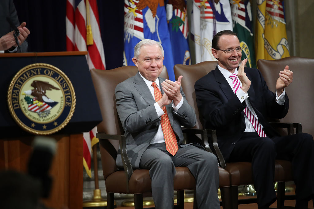 Jeff Sessions and Rod Rosenstein.