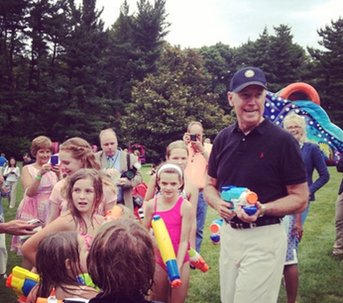 Joe Biden gleefully wields squirt gun, prepares to wreck kids in water fight