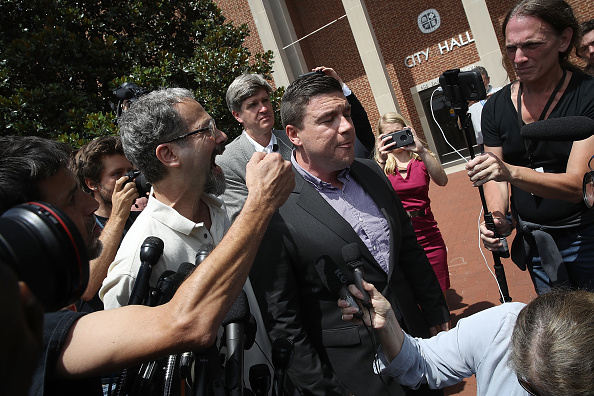 Jason Kessler about to get punched in the face.